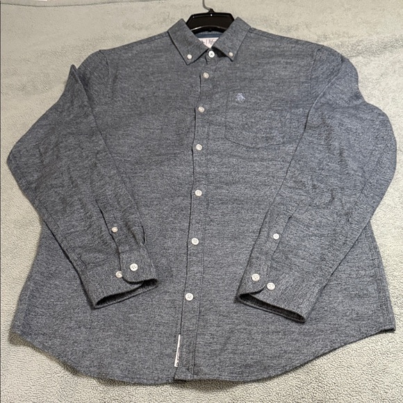 Original Penguin Gray Button-Down Shirt: EXCELLENT CONDITION - Picture 1 of 5